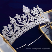 Neues Design Luxus Exquisite AAAZircon Zirkonia Queen Crown Braut Hochzeit Diademe